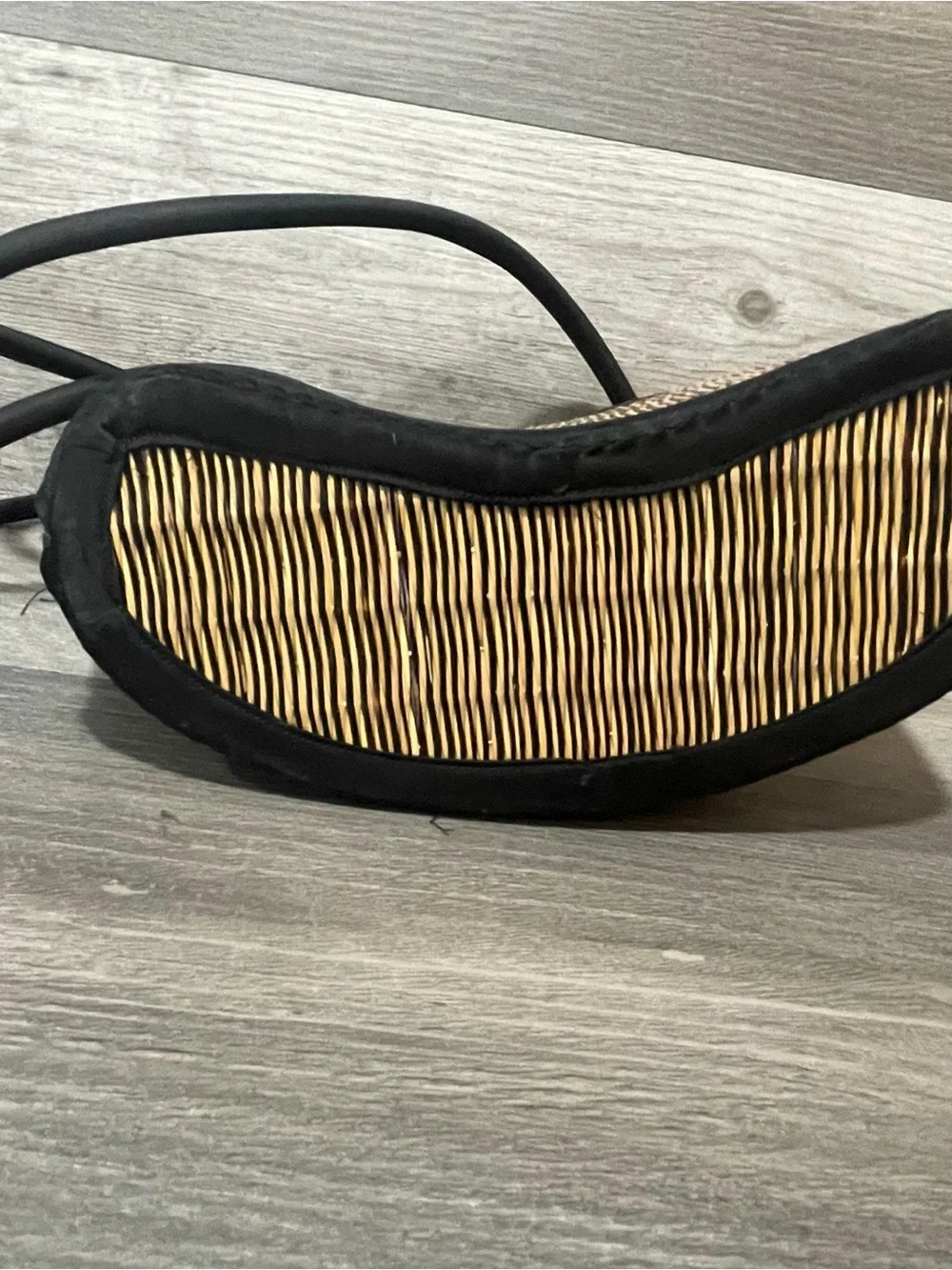 Baskets of Cambodia Sculptural Tote Purse Black Artisan Fair Trade Woven Bag